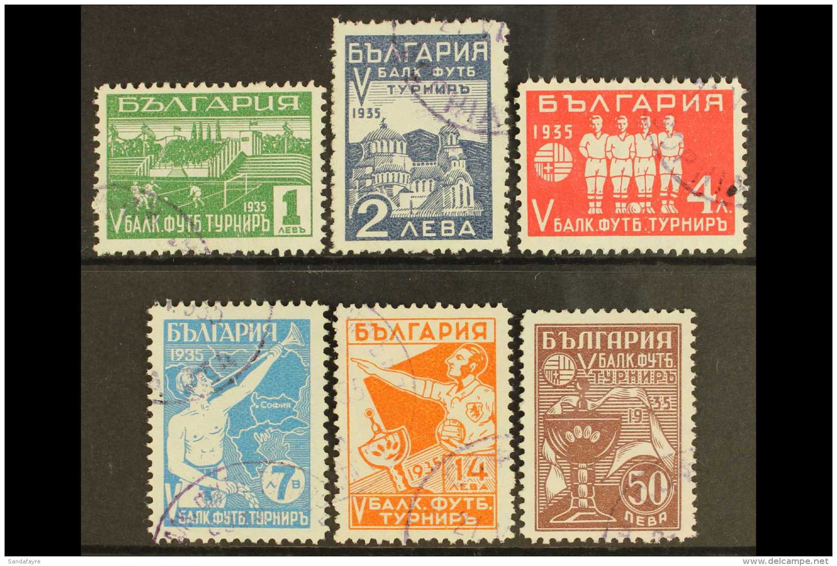 1935 Balkan Football Tournament Complete Set, Michel 274/279, Very Fine Used. (6 Stamps) For More Images, Please... - Autres & Non Classés