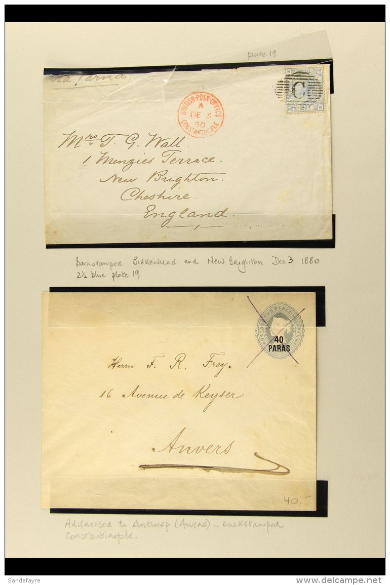 1880-1920 COVERS AND CARDS An Attractive Collection Including 1880 Cover To England Bearing GB 2&frac12;d Blue... - Britisch-Levant