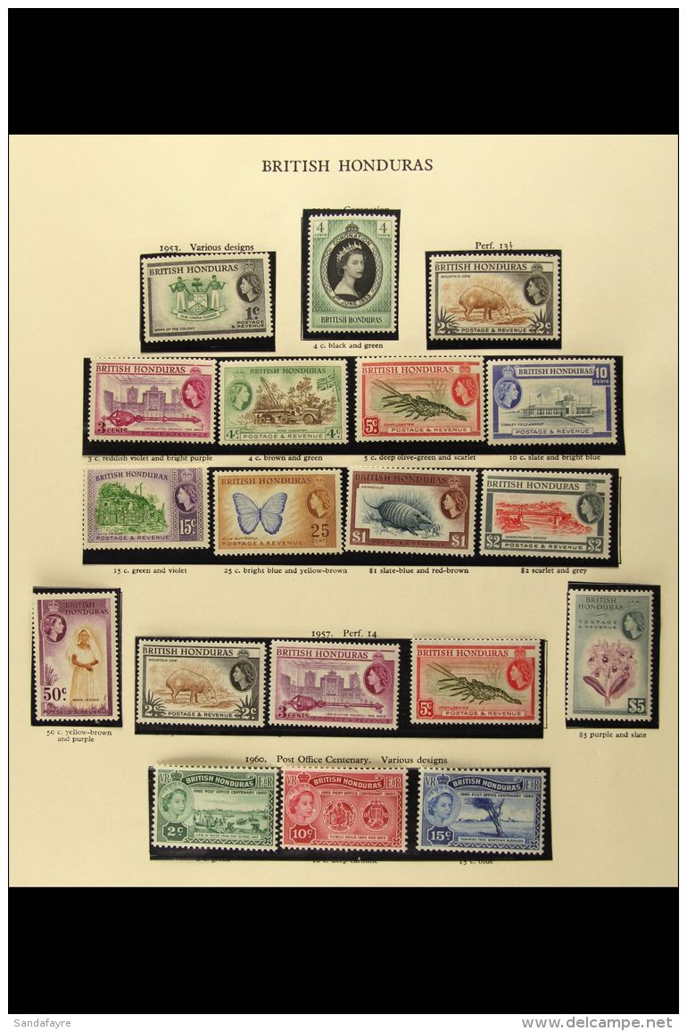 1953-77 SUPERB MINT COLLECTION Includes 1953-62 Complete Definitive Set, Then All Stamps From 1961 Onwards NEVER... - Britisch-Honduras (...-1970)