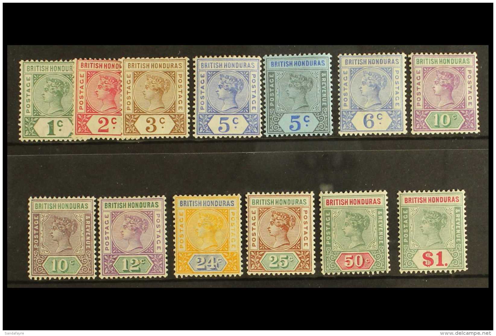 1891-01 Definitives Complete Set To $1, SG 51/63, Very Fine Mint (13 Stamps) For More Images, Please Visit... - Britisch-Honduras (...-1970)