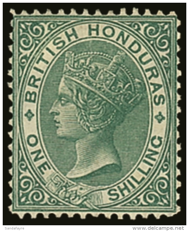 1872-79 (wmk Crown CC) 1s Green Perf 14, SG 16, Very Fine Mint. Fresh And Well-centered. For More Images, Please... - Britisch-Honduras (...-1970)