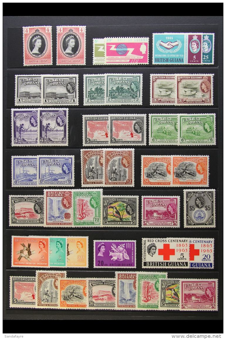 1953-65 MINT / NHM COLLECTION A Most Useful Range With Some Shade &amp; Printing Variants, 1954-63 Complete Set... - Brits-Guiana (...-1966)