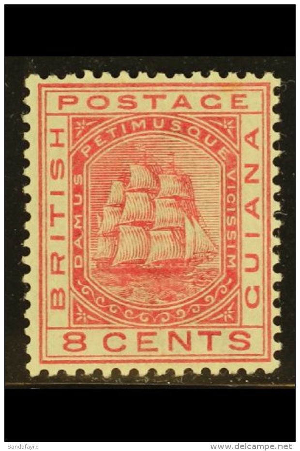 1882 8c Rose Ship, SG 174, Very Fine Mint, Fresh. For More Images, Please Visit... - Britisch-Guayana (...-1966)