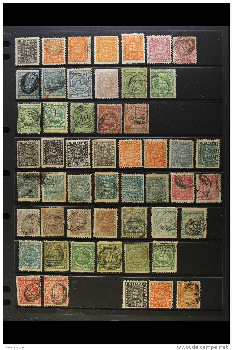 1863-76 CLASSIC "SHIP" ISSUES A Valuable Mint Or Used Assembly Which Includes Medium Paper 1863-68 Perf... - Brits-Guiana (...-1966)