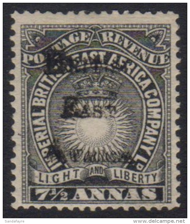 1895 7&frac12;a Black, Variety "handstamp Double", SG 41a, Very Fine Mint. For More Images, Please Visit... - Britisch-Ostafrika