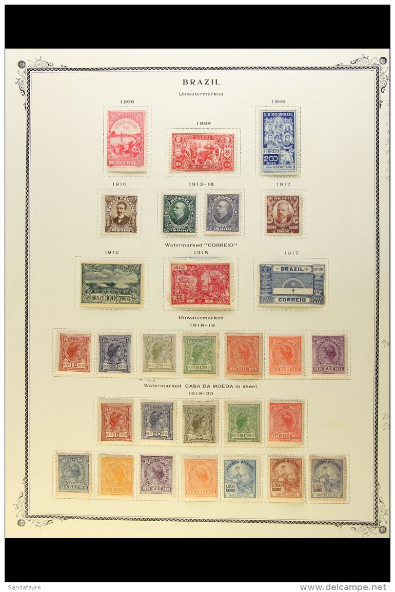 1890-1932 FABULOUS MINT COLLECTION Spanning The First 42 Years Of The Republic, On Printed Album Pages. Note... - Sonstige & Ohne Zuordnung