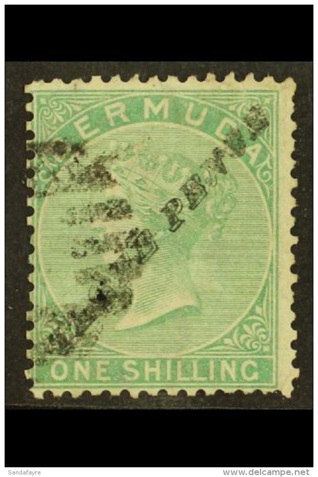 1874 3d On 1s Green, SG 13, Fine Used With Repaired Tear &amp; A Few Slightly Short Perfs. Cat &pound;850. For... - Bermuda