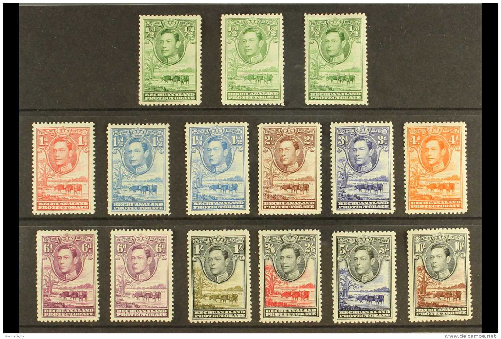 1938-52 Complete Definitive Set, SG 118/128, With Three &frac12;d Shades And Both 1&frac12;d And 6d Shades, Fine... - Sonstige & Ohne Zuordnung