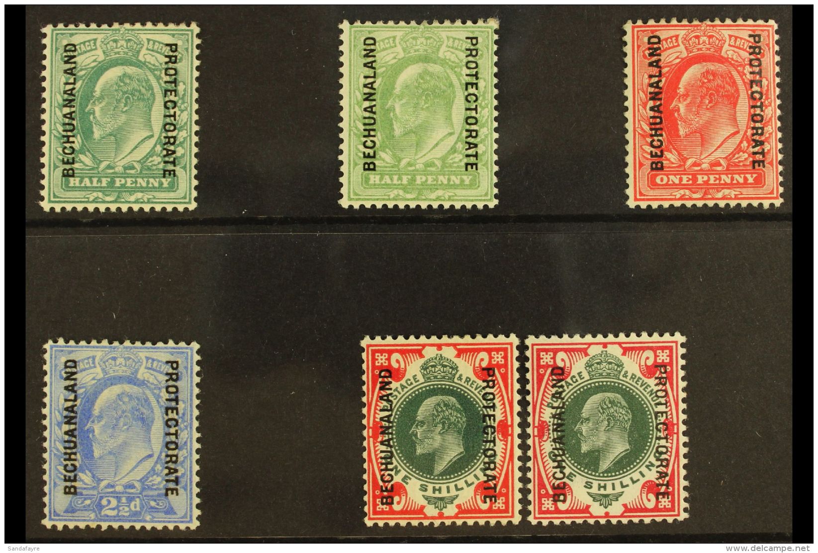 1904-13 KEVII Complete Set (including Both 1s), SG 66/71, Fine Fresh Mint. (6 Stamps) For More Images, Please... - Andere & Zonder Classificatie