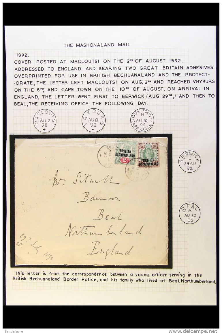 1892 (2 Aug) Cover To England Bearing 1891 2d &amp; 4d Stamps (SG 34/35) Tied By "Macloutsi" Cds's And Four... - Andere & Zonder Classificatie