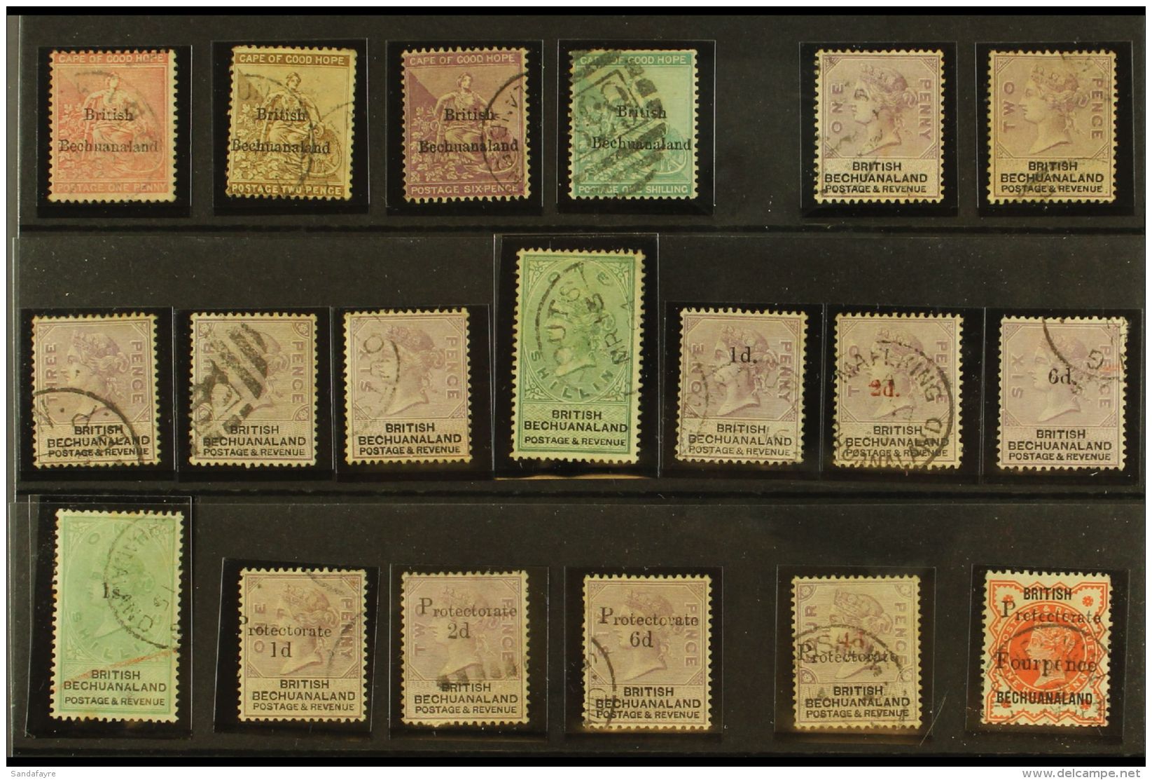 1885-1889 FINE USED All Different Collection. With 1885-87 Cape Overprinted 1d To 1s (SG 5/8); 1888 (Jan) 1d To... - Autres & Non Classés