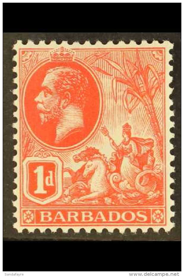 1915 1d Scarlet, SG 172, Never Hinged Mint. For More Images, Please Visit... - Barbados (...-1966)