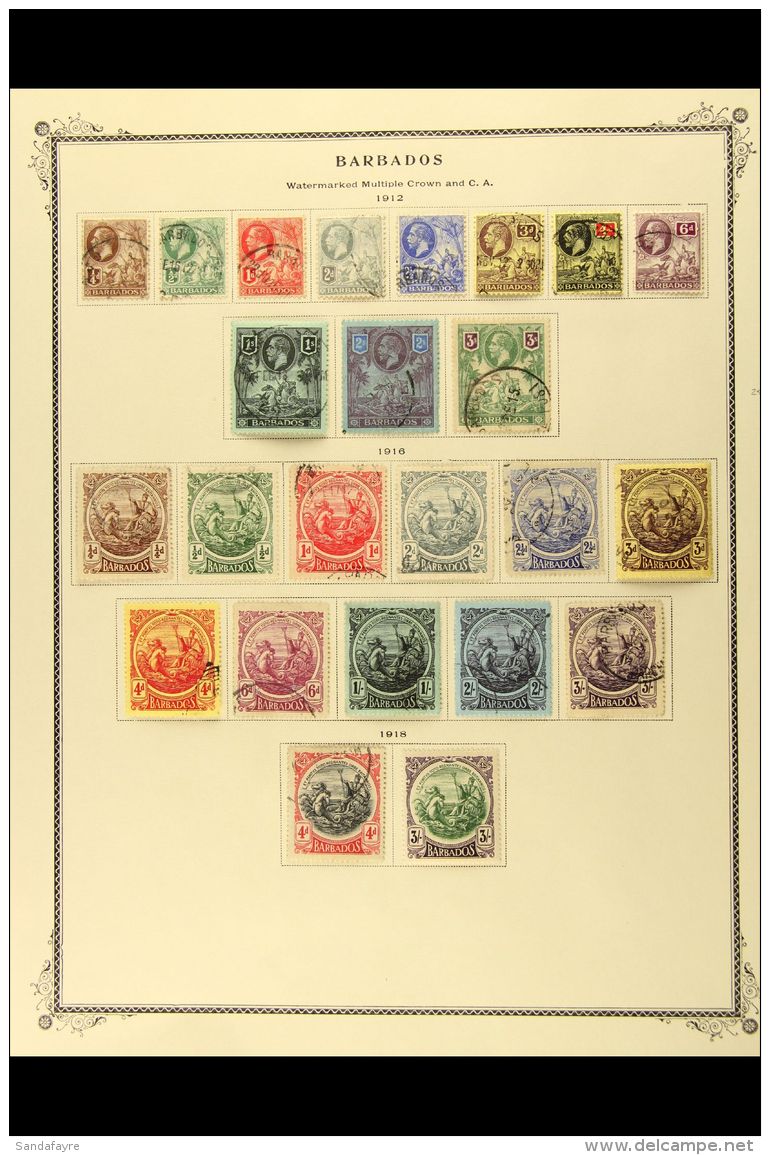 1903-1965 EXTENSIVE COLLECTION Neatly Presented On Printed Pages. An Attractive, ALL DIFFERENT Mint &amp; Used... - Barbades (...-1966)