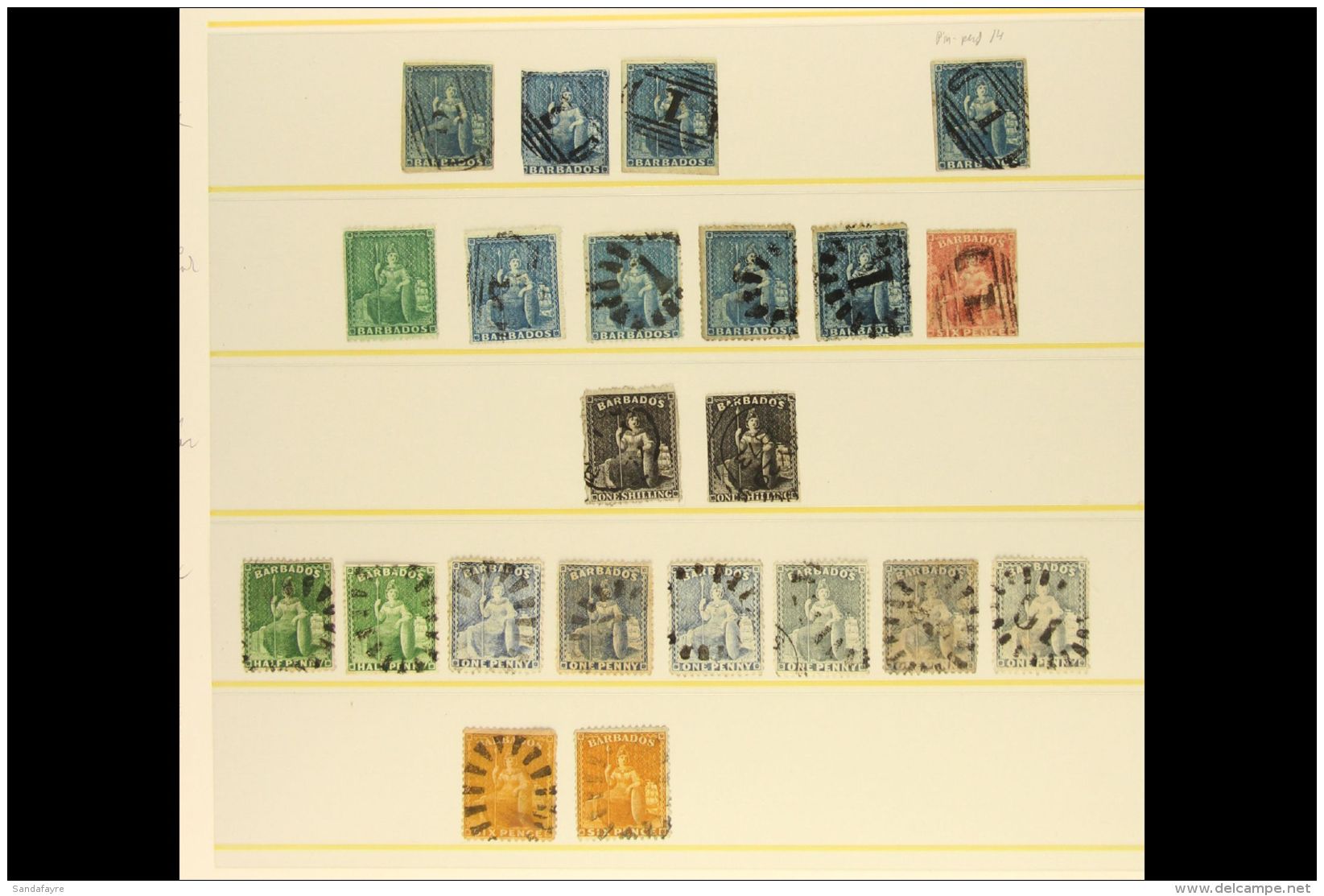 1855-1952 ACCUMULATION ON LEAVES, CAT &pound;1100+ Comprehensive Selection, Chiefly Good To Fine Mint And Used... - Barbades (...-1966)