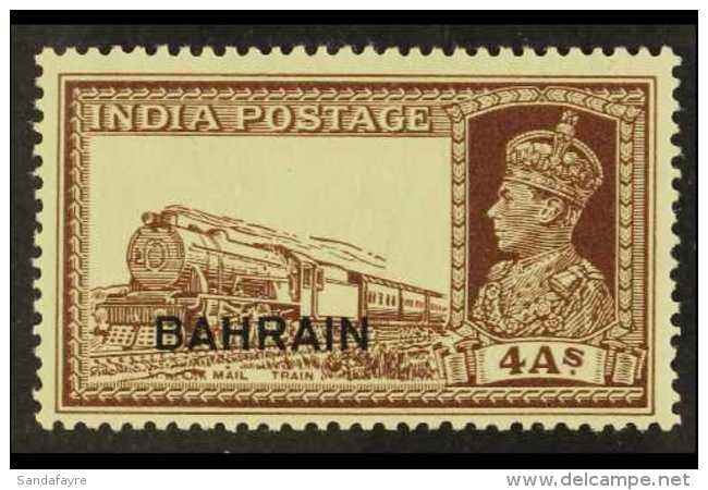 1938-41 4a Brown, SG 28, Fine Mint, Very Lightly Hinged. For More Images, Please Visit... - Bahrein (...-1965)