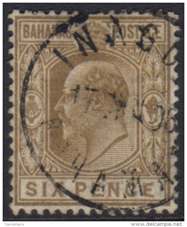 1902 6d Brown With MALFORMED "E" Variety, SG 66a, Very Fine Used With Variety Clear. Very Scarce In This... - Sonstige & Ohne Zuordnung