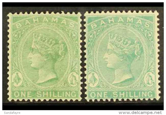 1882 1s Green And 1s Blue Green, Wmk CA, Perf 14. SG 44.44a, Very Fine Mint. (2 Stamps) For More Images, Please... - Sonstige & Ohne Zuordnung