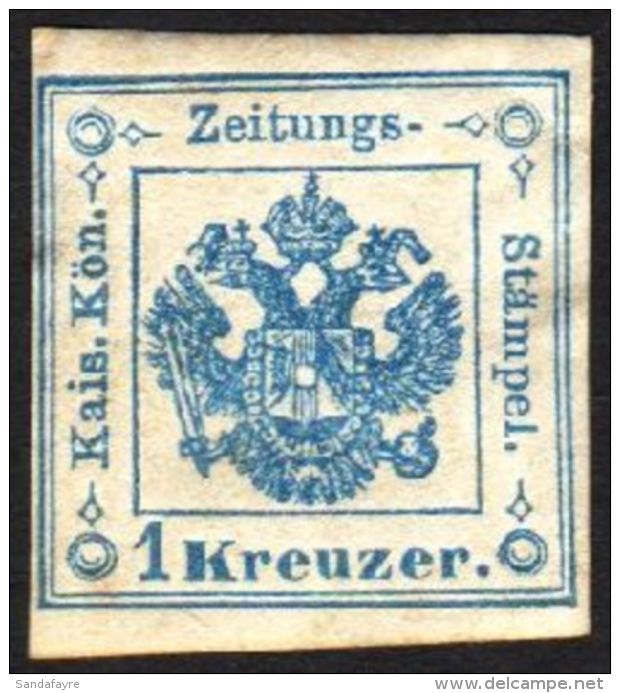 IMPERIAL JOURNAL 1858-59 1k Blue Newspaper Type I, Michel 2 I, SG J30, Fresh Mint Part Gum, Light Corner Wrinkle,... - Autres & Non Classés