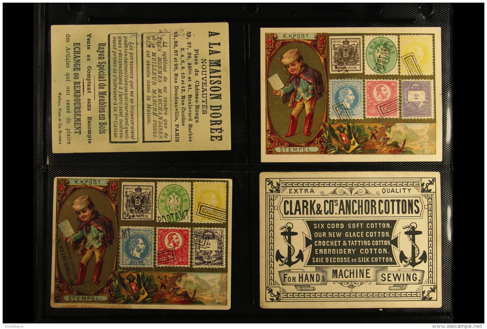 ADVERTISING CARDS - CIRCA 1908 A Scarce &amp; Attractive Group Of Colourful Advertising Cards, 3 Different Types,... - Sonstige & Ohne Zuordnung