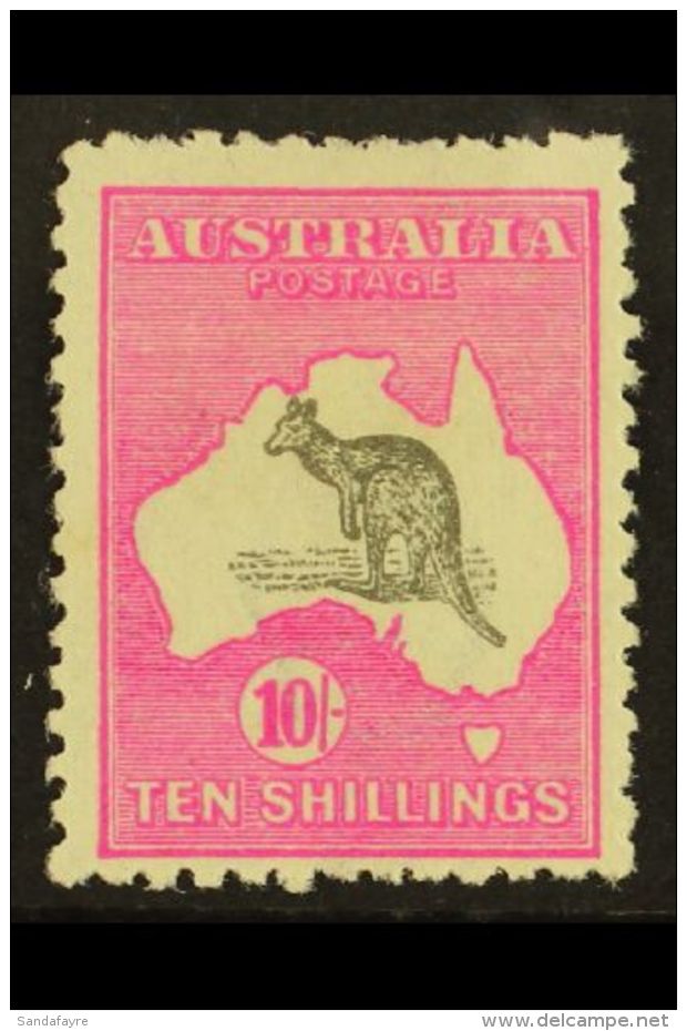 1915-27 10s Grey And Bright Aniline Pink Kangaroo, SG 43a, Fine Mint With Lovely Fresh Colour. For More Images,... - Andere & Zonder Classificatie