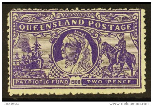 QUEENSLAND 1900 2d (1s) Violet Anglo-Boer War Patriotic Fund, SG 264b, Fine Mint. For More Images, Please Visit... - Sonstige & Ohne Zuordnung