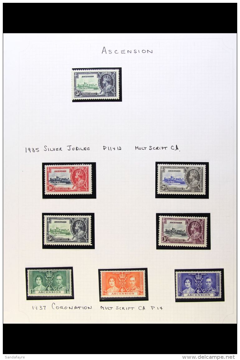 1935-49 Fine Mint And Never Hinged Mint Selection On Album Pages, Incl 1935 Jubilee Set Plus Additional 5d, 1937... - Ascension (Ile De L')