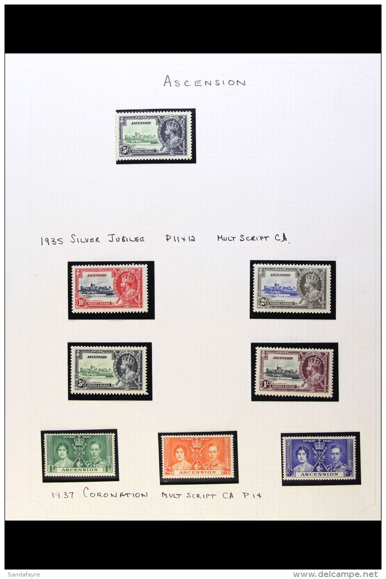 1935-49 Fine Mint And Never Hinged Mint Selection On Album Pages, Incl 1935 Jubilee Set Plus Additional 5d, 1937... - Ascension