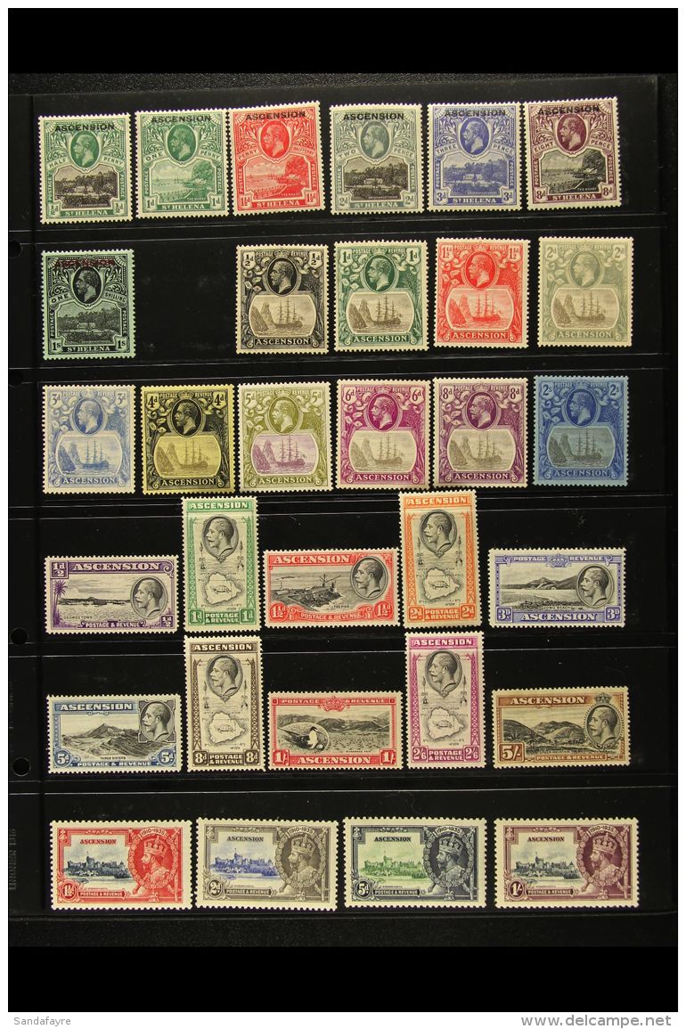 1922-1970 FINE MINT COLLECTION On Stock Pages, ALL DIFFERENT, Some QEII Issues Are Never Hinged, Inc 1922 Opts Set... - Ascension