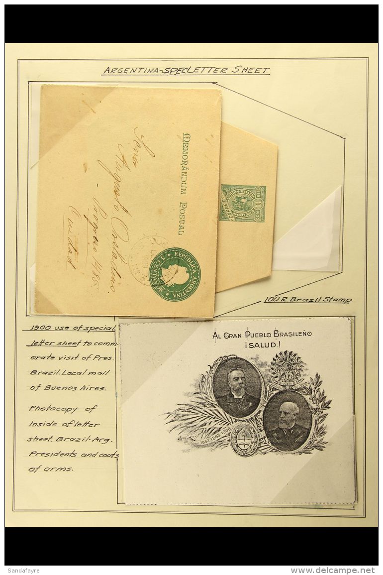 COVERS AND POSTAL STATIONERY 1886-1964 Collection Which Includes An 1886 2c Card Used To Buenos Ayres, A 1900 5c... - Autres & Non Classés