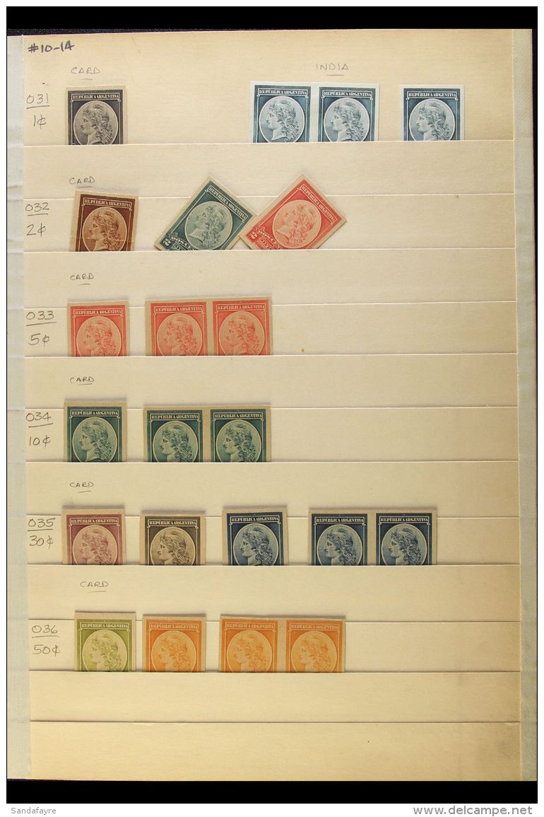 1901 OFFICIALS - COLOUR TRIALS &amp; PROOFS All Values In Various Colours, Mostly Printed On Card, A Few In Pairs,... - Sonstige & Ohne Zuordnung