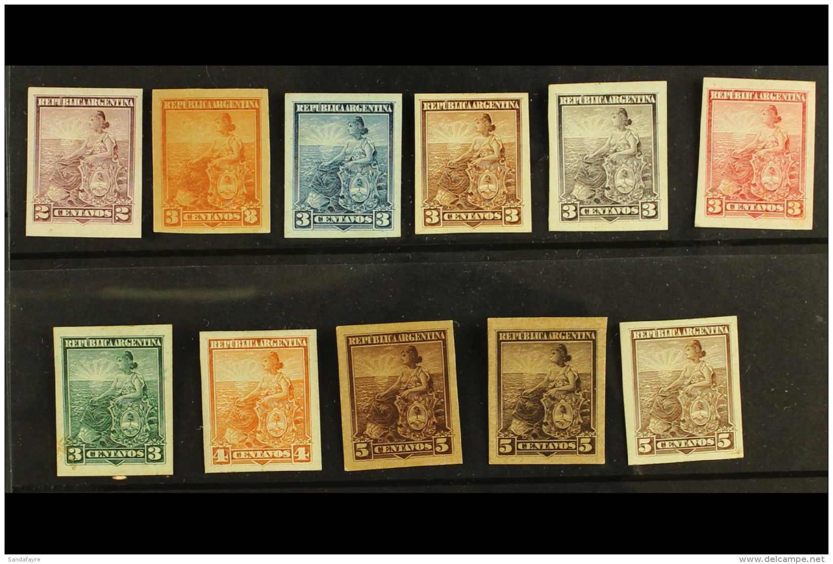 1899 IMPERF PLATE PROOFS. All Different Group Of Imperf Plate Proofs For The 1899 'Liberty And Shield' Design... - Andere & Zonder Classificatie