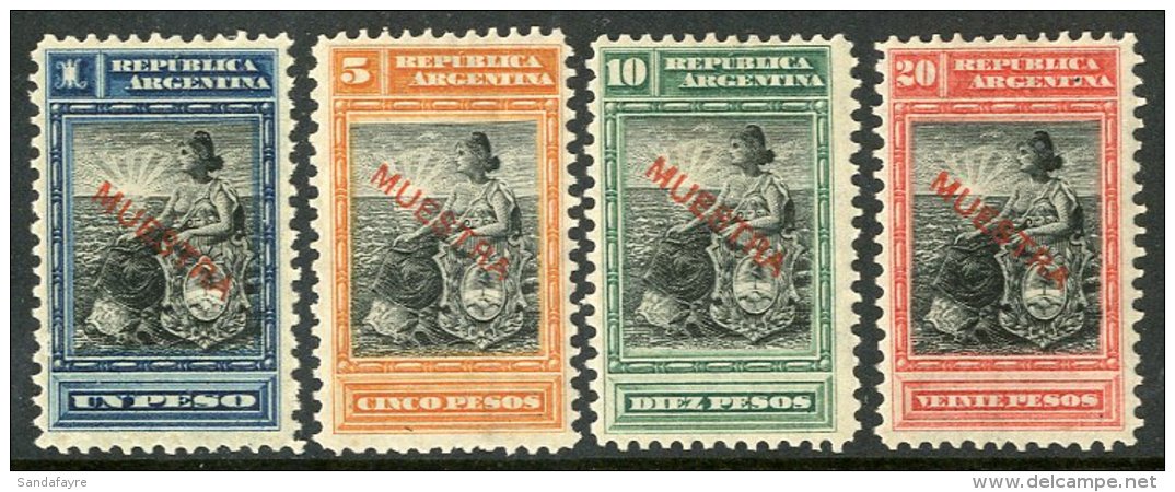 1899 "Liberty" High Values Set, 1p To 20p (Sc 139/42, SG 238/41) Overprinted "MUESTRA" Fine Mint. (4 Stamps) For... - Sonstige & Ohne Zuordnung