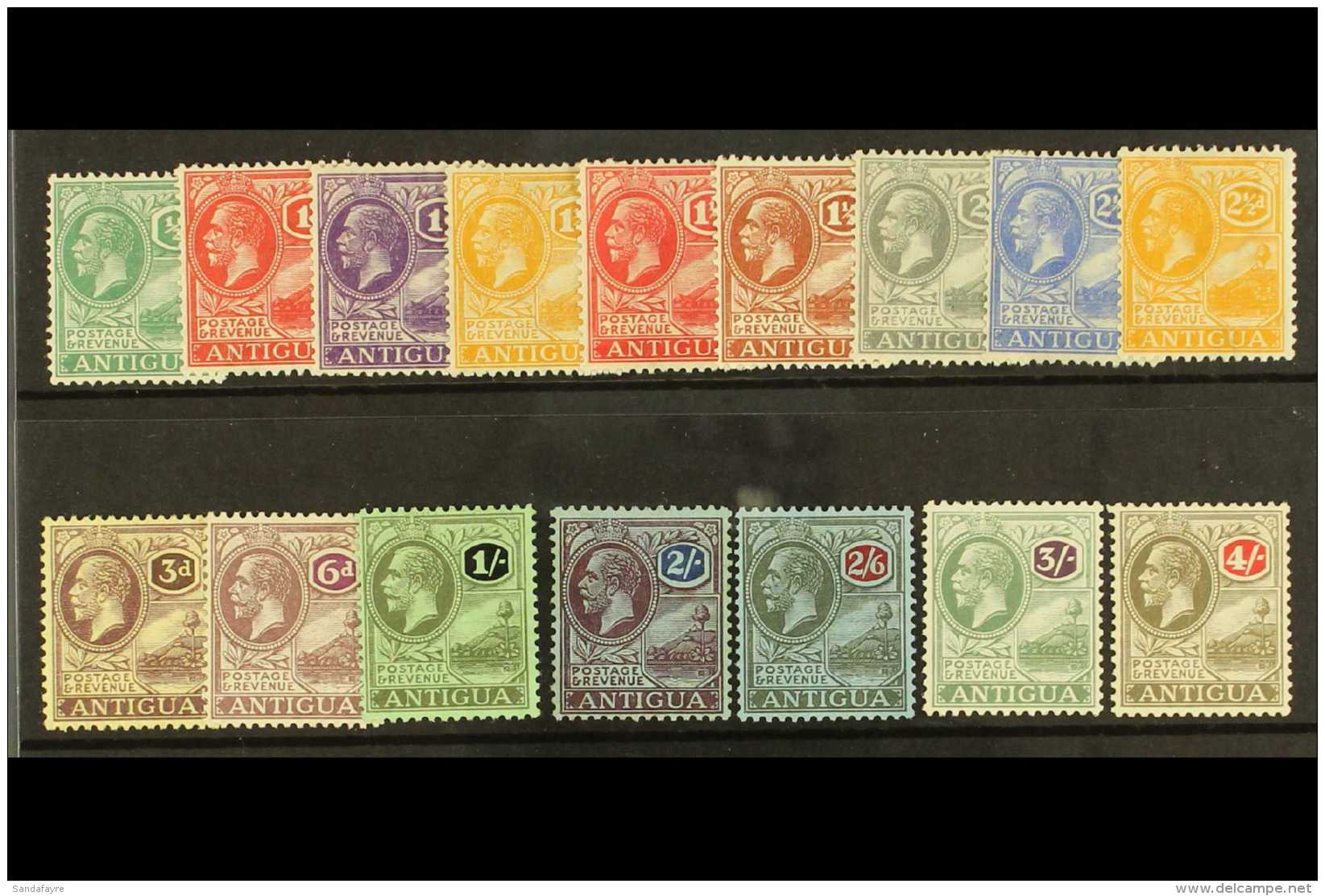 1921-9 KGV Definitives, Wmk Script CA Complete Set, SG 62/80, 2s6d Toned At Edges, Otherwise Generally Fine Mint... - Andere & Zonder Classificatie