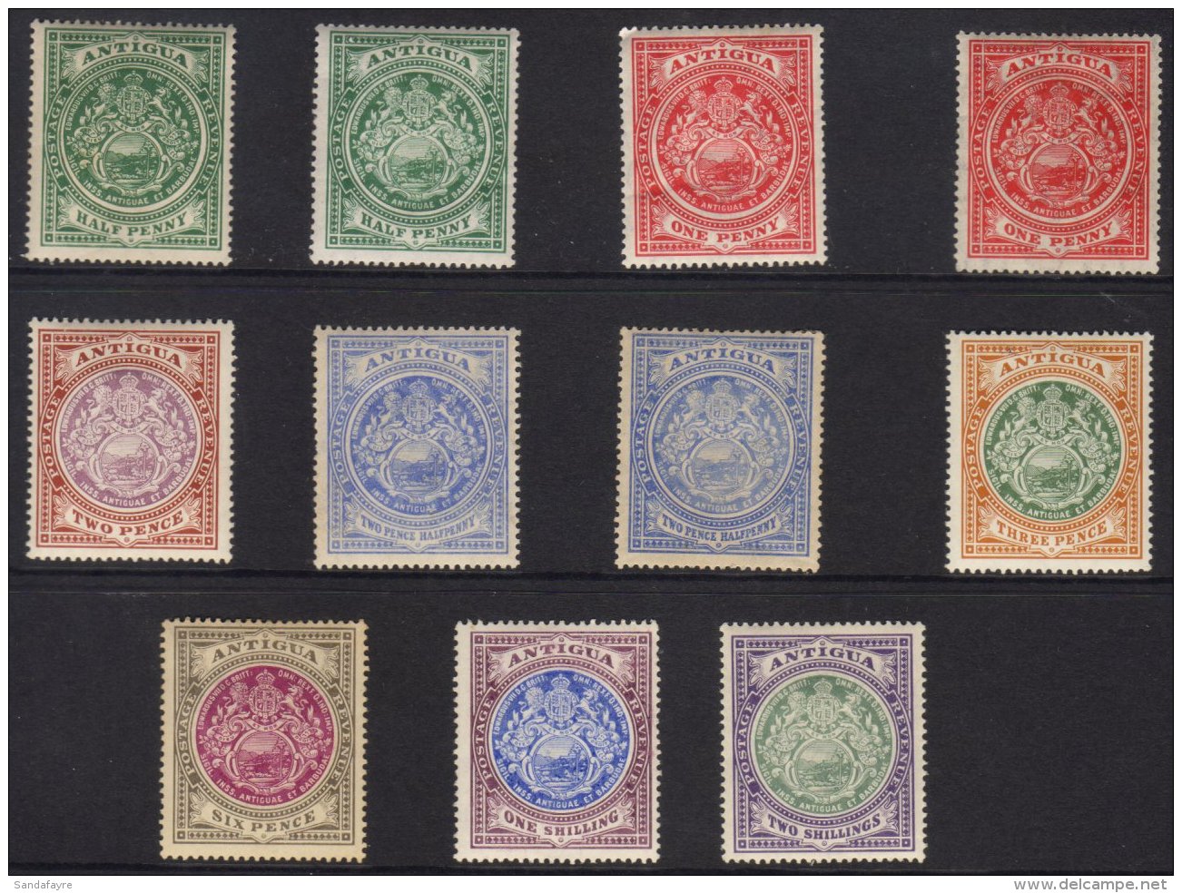 1908-17 Arms Complete Set, SG 41/50, &frac12;d, 1d And 2&frac12;d Listed Shades, Fresh Mint. (11 Stamps) For More... - Sonstige & Ohne Zuordnung