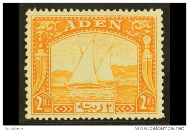 1937 2r Yellow, "Dhow", SG 10, Very Fine And Fresh Mint. For More Images, Please Visit... - Aden (1854-1963)