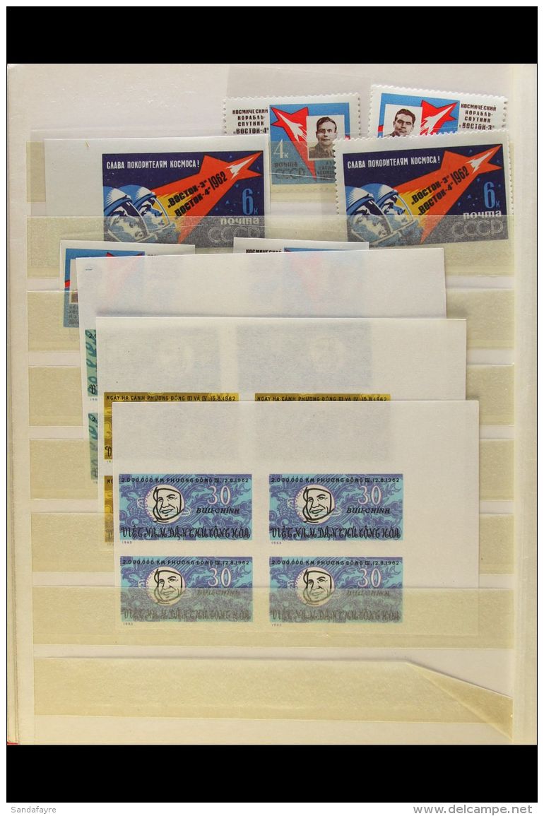 SPACE 1950's-1960's Mint (some Never Hinged) And Used Stamps In A Small Stockbook, All Featuring, Rockets,... - Zonder Classificatie