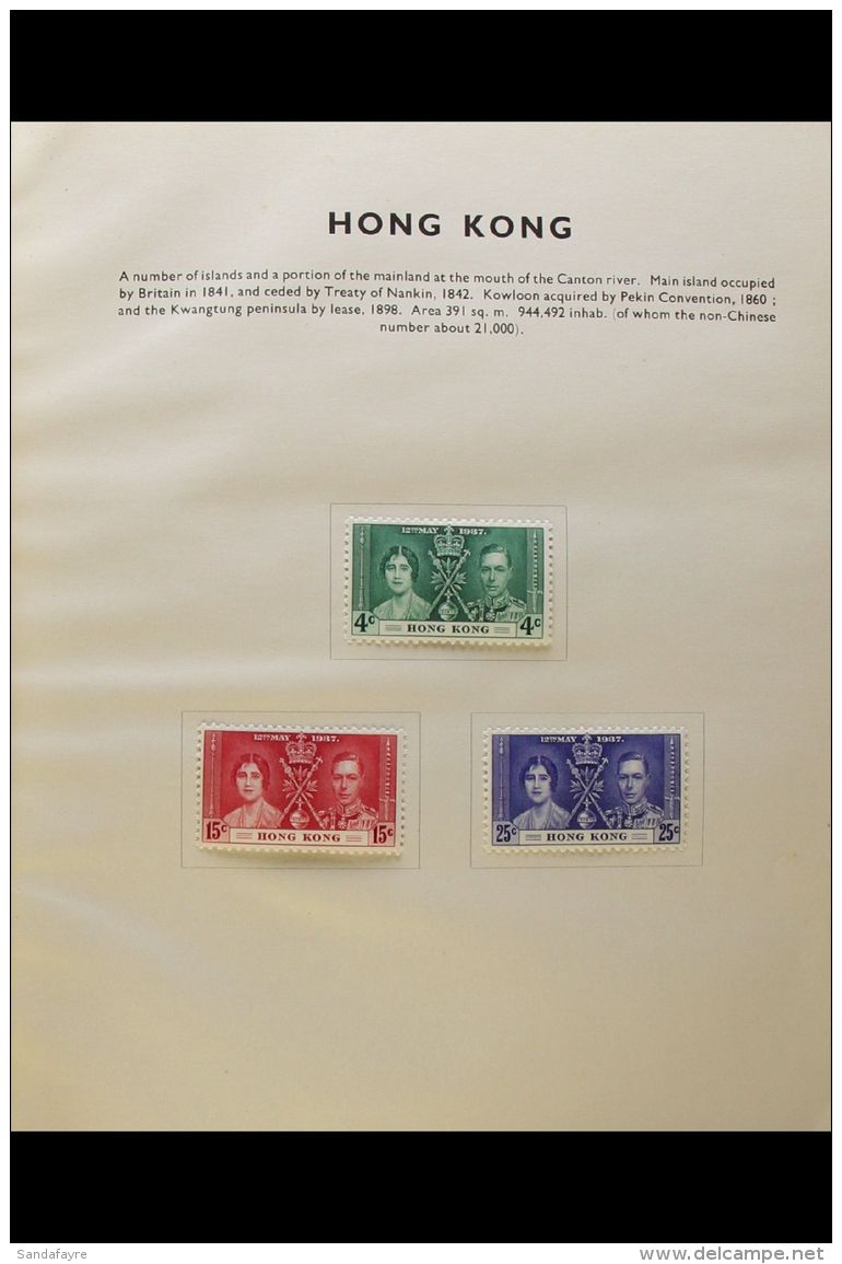 ROYALTY 1937 KGVI CORONATION COMPLETE Collection In An Original Printed Harris Spring Back Album, Very Fine... - Ohne Zuordnung