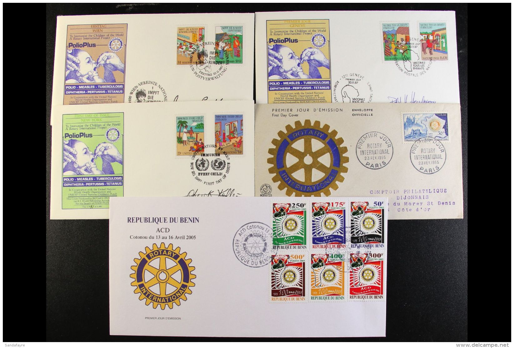 ROTARY INTERNATIONAL - WORLD COVERS 1950's To 2000's Powerful Accumulation Loose In A Box. A Few Commercial, But... - Ohne Zuordnung
