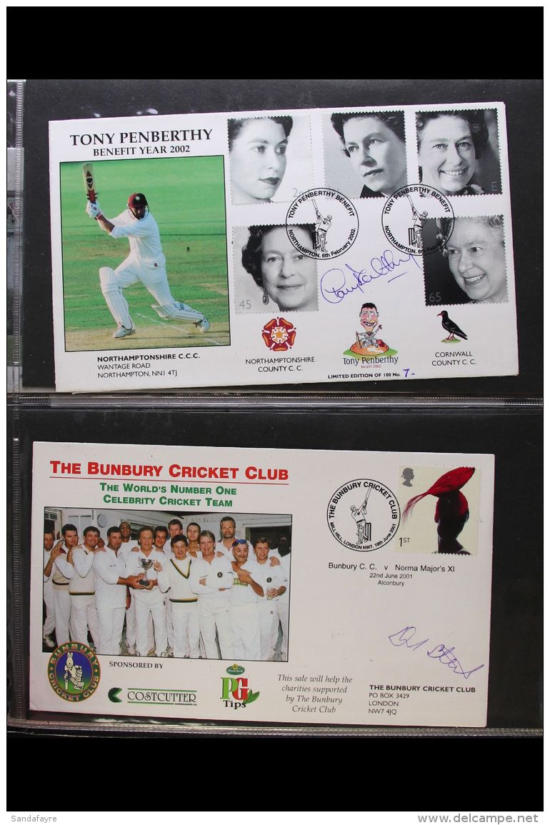 CRICKET 1990s-2000s HUGE COVERS &amp; CARDS COLLECTION In A Series Of 6 Albums. Mostly GB &amp; Cricketing... - Zonder Classificatie