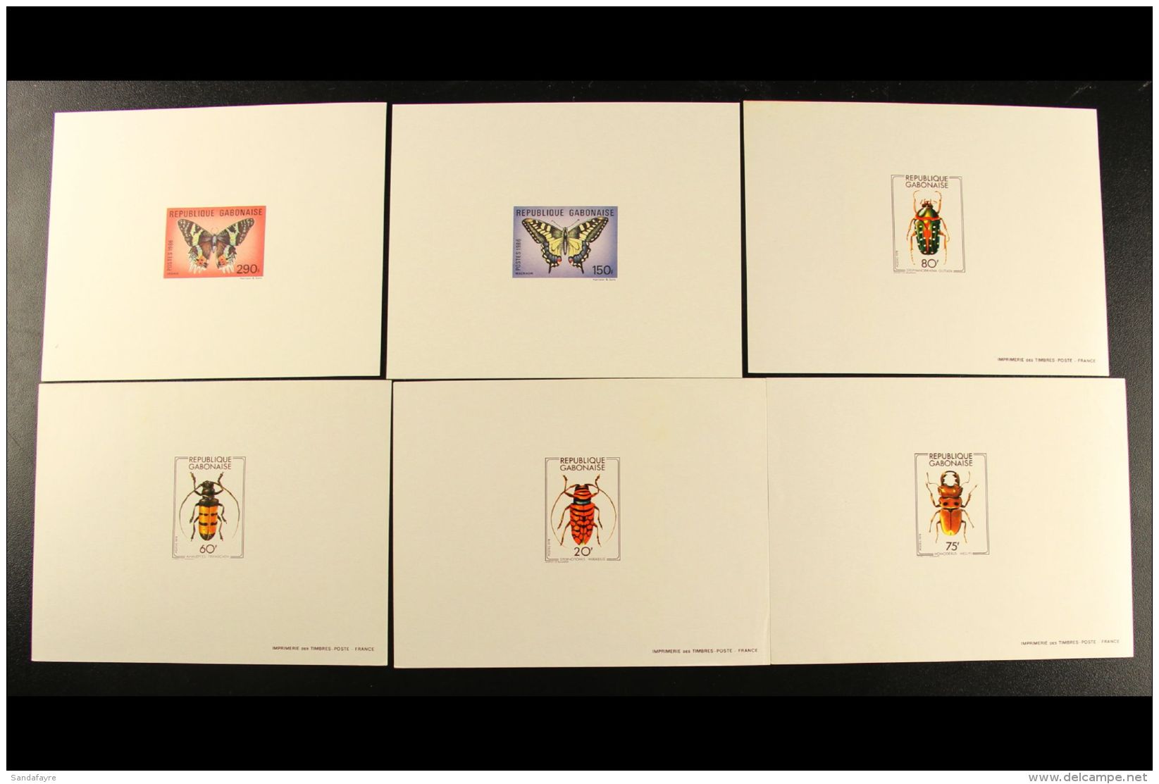 BUTTERFLIES AND INSECTS - GABON EPREUVES DE LUXE 1970's/80s All Different Epreuves De Luxe, Mostly In Sets. (19... - Ohne Zuordnung