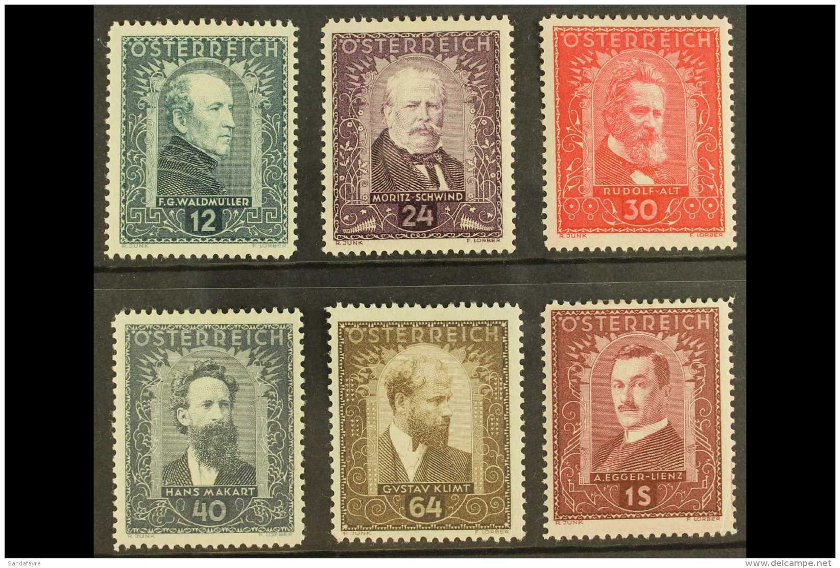 ART Austria 1932 Austrian Painters Set, Mi 545/550, Fine Lightly Hinged Mint (6 Stamps) For More Images, Please... - Ohne Zuordnung