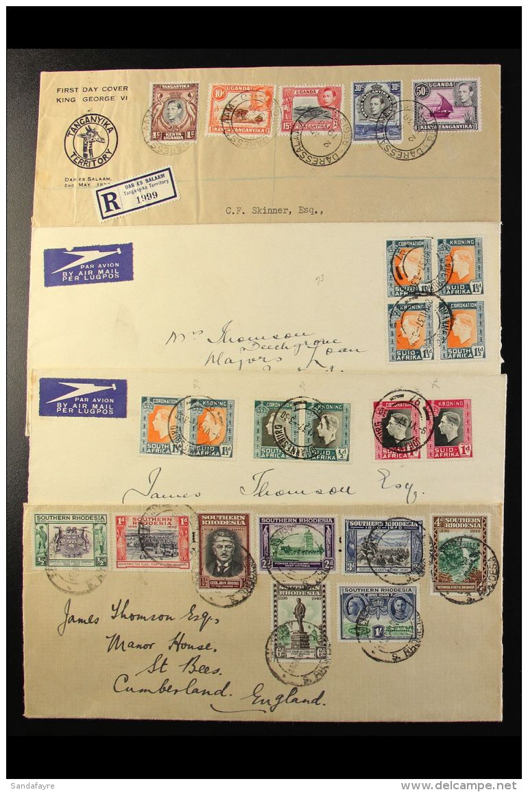 BRITISH AFRICA - COVERS 1936-1940 Interesting Group Including South Africa 1936 Johannesburg International... - Sonstige & Ohne Zuordnung