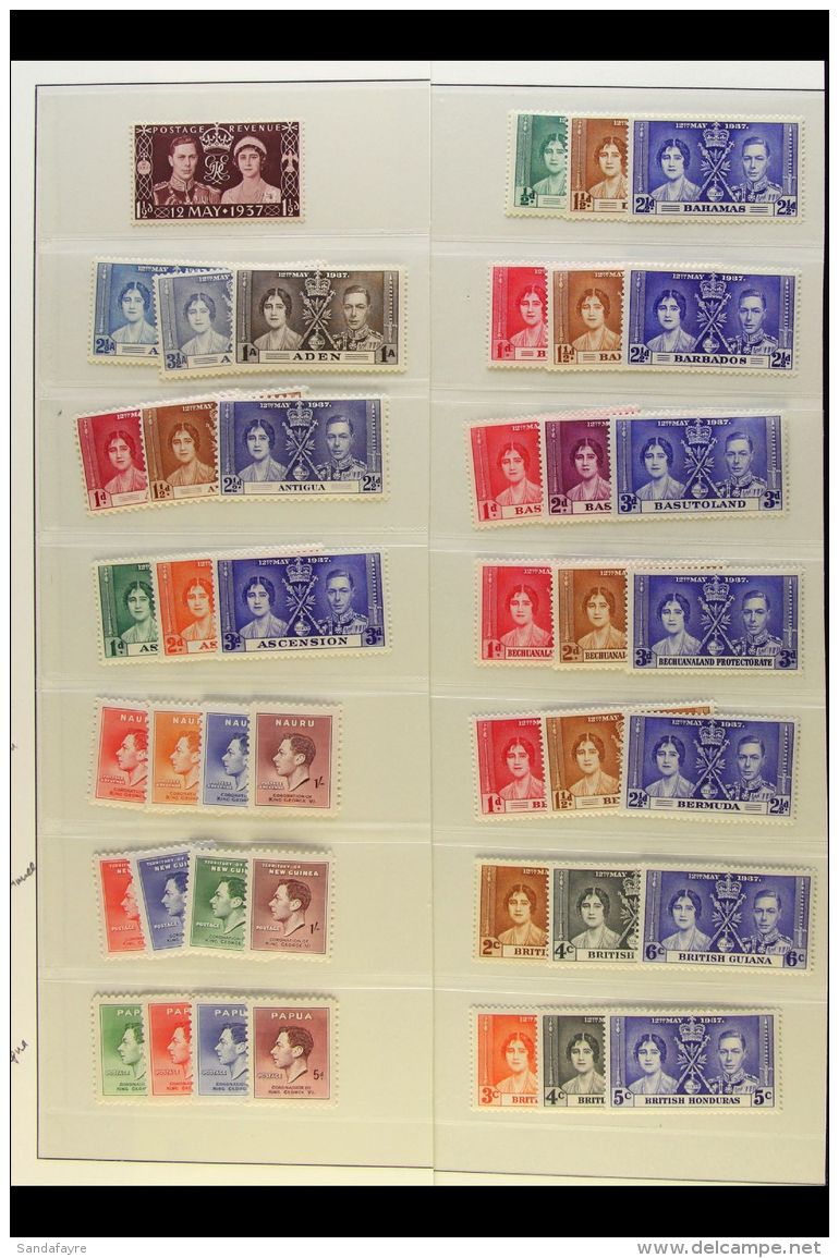 BRITISH COMMONWEALTH OMNIBUS ISSUES 1937 CORONATION Complete Fine Mint Collection, All Different, Fresh. (202... - Sonstige & Ohne Zuordnung