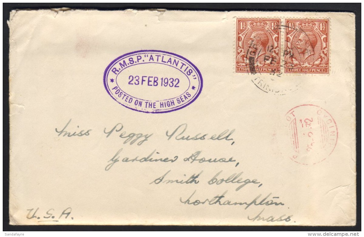 MARITIME MAIL 1907-1955 Selection Of "Posted On The High Seas" Mail Mostly Incoming To Great Britain Including... - Sonstige & Ohne Zuordnung