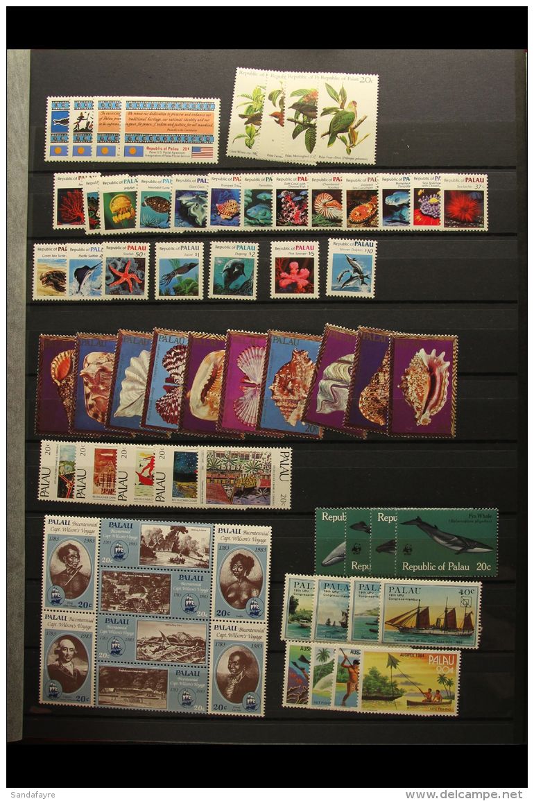 PALAU, PAPUA NEW GUINEA NEVER HINGED MINT SETS, A Collection In A Stock Book Of Sets Spanning The 1960's To... - Andere & Zonder Classificatie