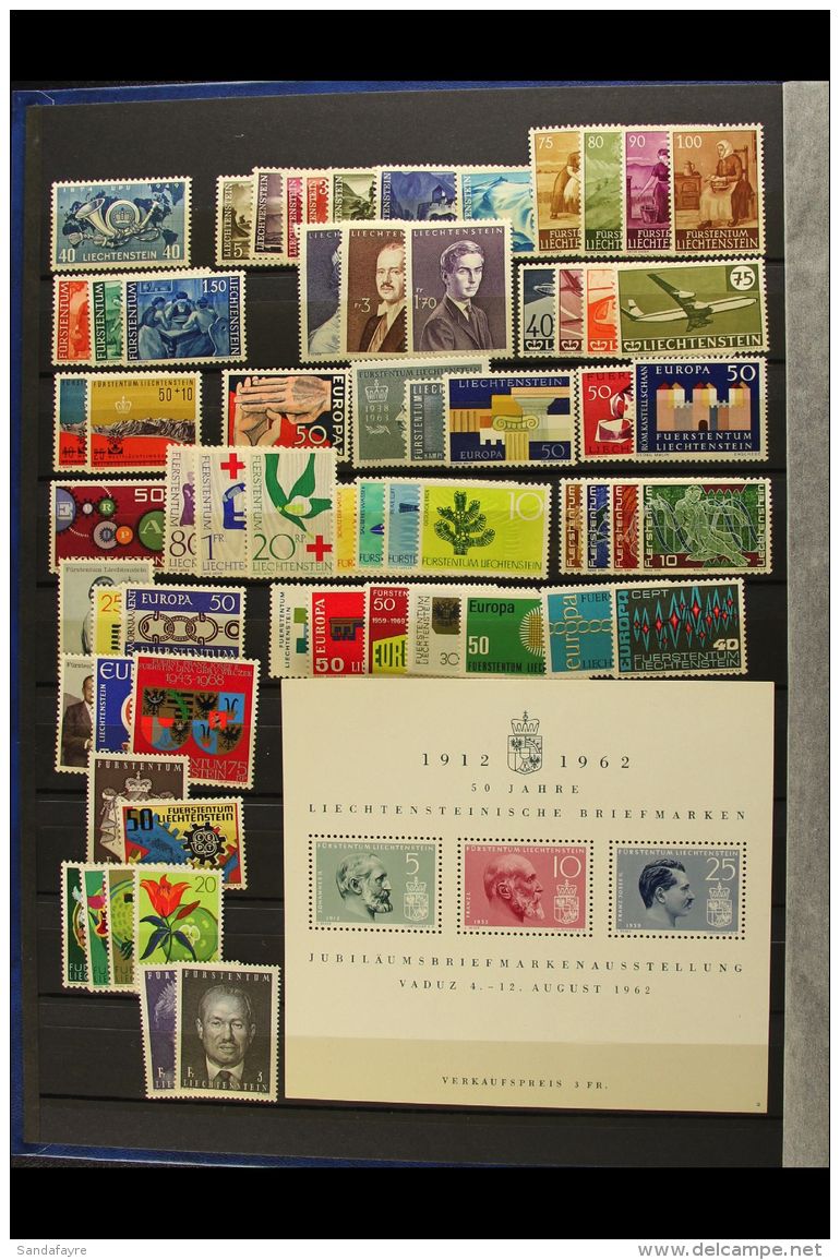 LIECHTENSTEIN, LUXEMBOURG NEVER HINGED MINT SETS, A Collection In A Stock Book Of Sets Spanning The 1930's To... - Andere & Zonder Classificatie