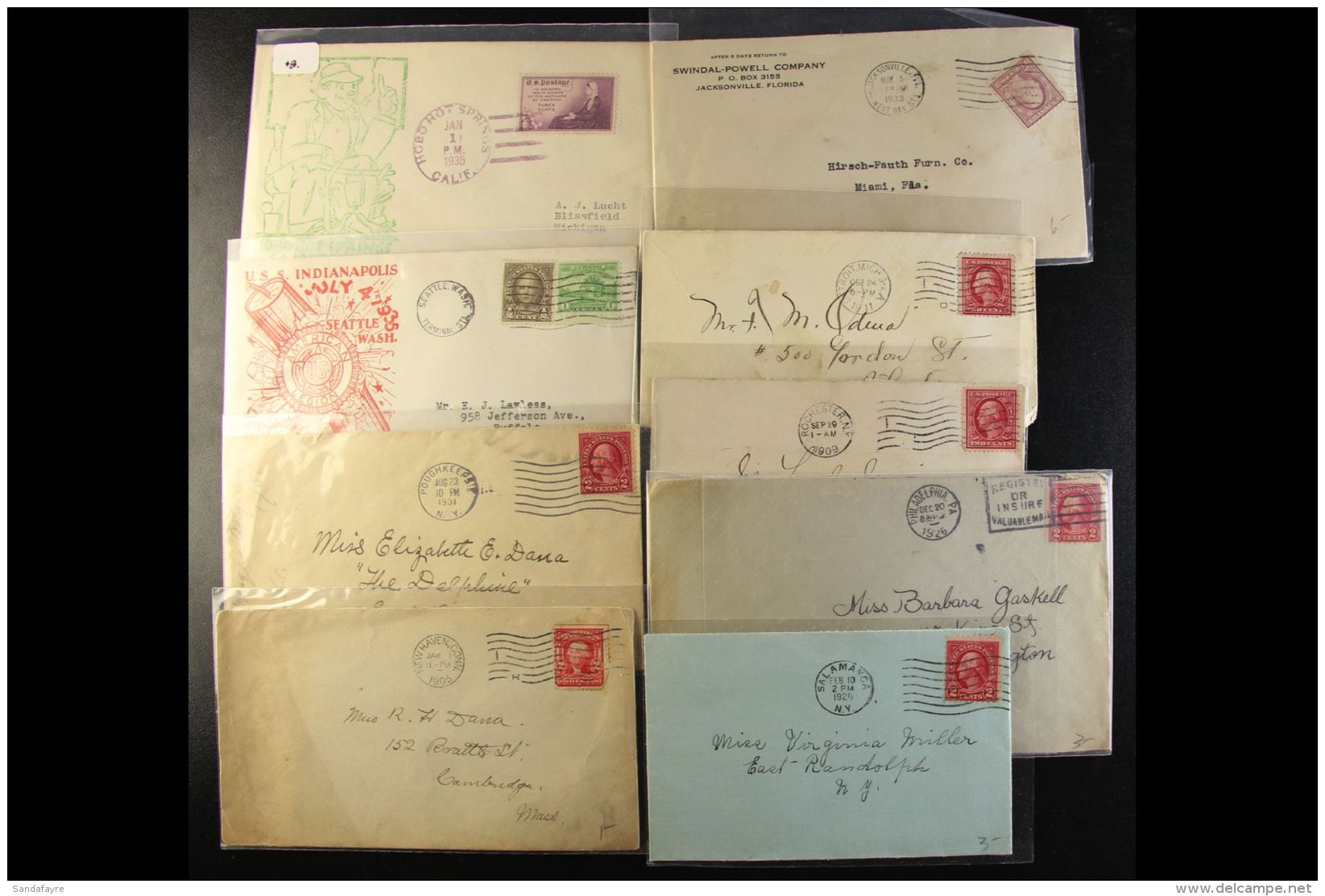 USA COVERS &amp; CARDS HOARD 1880-1970. A Large Box Stuffed With Commercial Covers, Airmail &amp; Postal... - Sonstige & Ohne Zuordnung