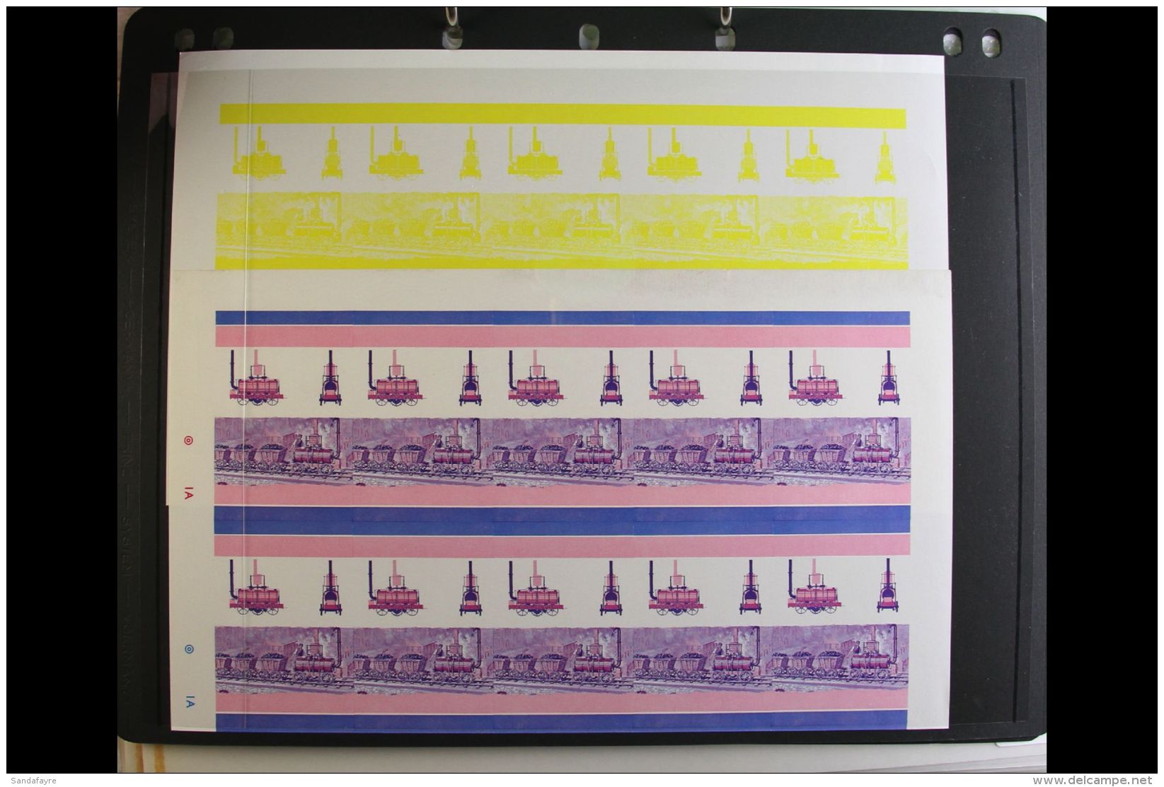 PROGRESSIVE COLOUR PROOF COLLECTION 1984-87 St Vincent Grenadines - Union Island, "Leaders Of The World" Railway... - Sonstige & Ohne Zuordnung