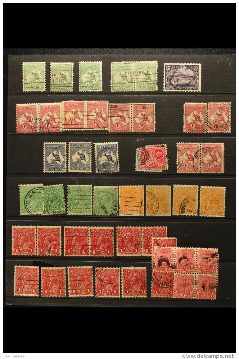 GREAT BRITAIN &amp; BRITISH COMMONWEALTH - SORTER CARTON Described As It Comes - We See GB 1d Red "Stars" Letters... - Autres & Non Classés