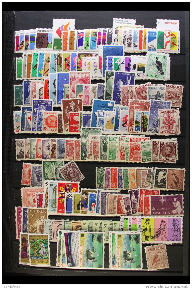 BRITISH COMMONWEALTH 1950's-1980's NEVER HINGED MINT HOARD In Two Stock Books.We See A Plethora Of Complete Sets,... - Other & Unclassified